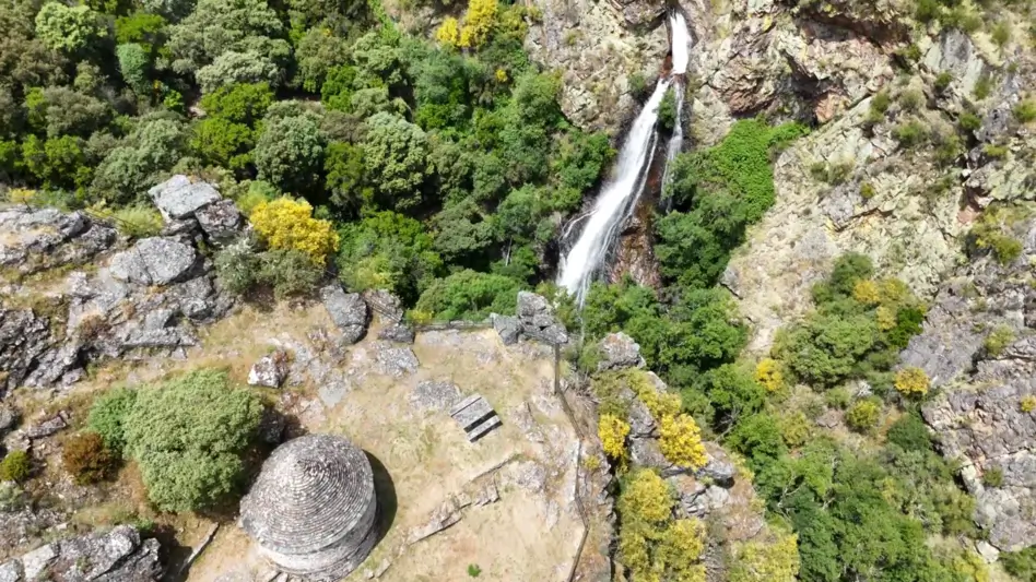 Vista aérea da Fervenza da Cidadella